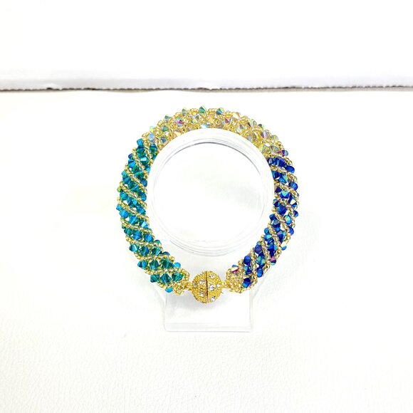 Multi Color Crystal Bracelet Beaded Bracelet - Picture 4 of 12